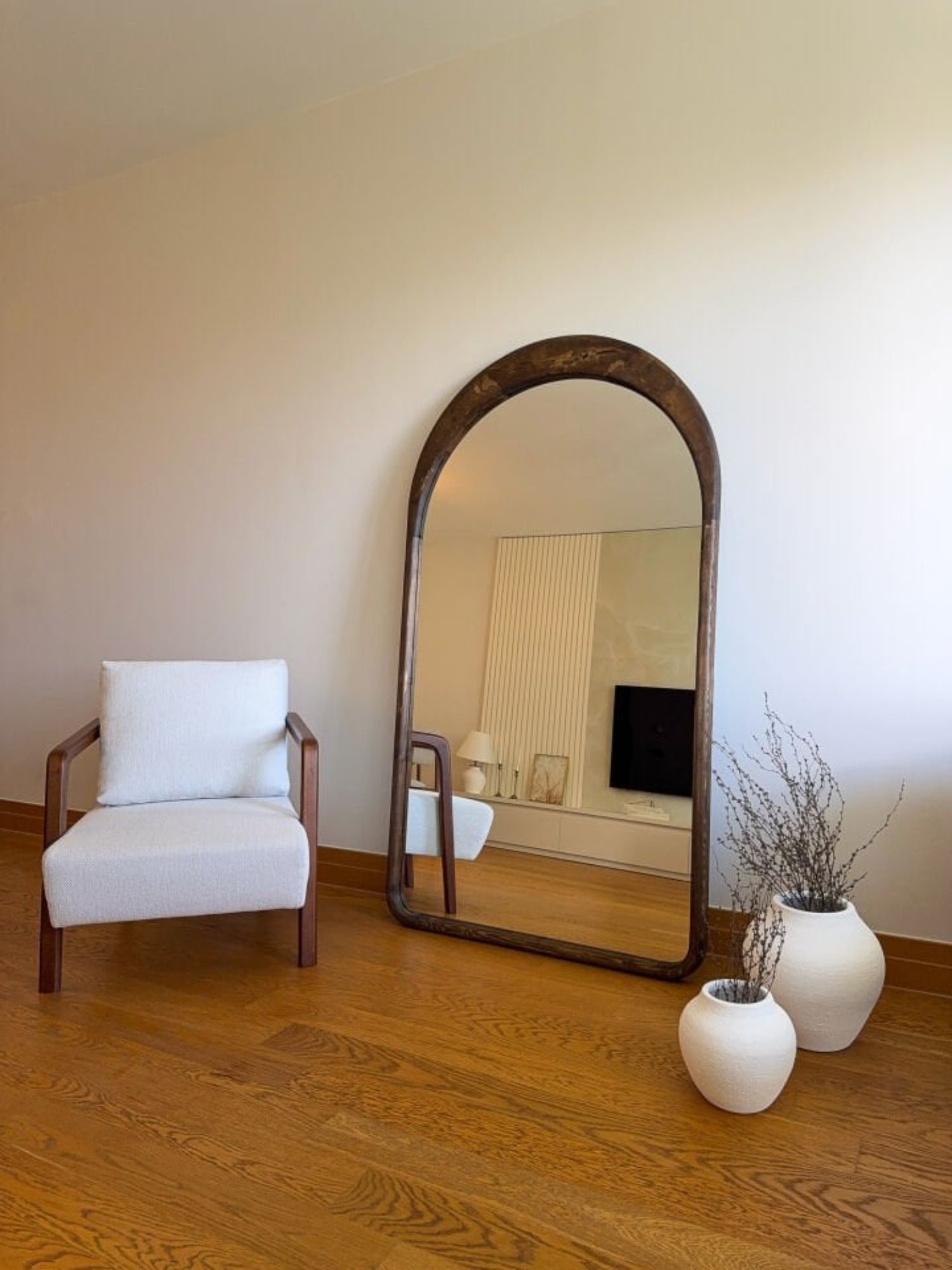 Linéa – Ovaler Holzspiegel 180x100 cm