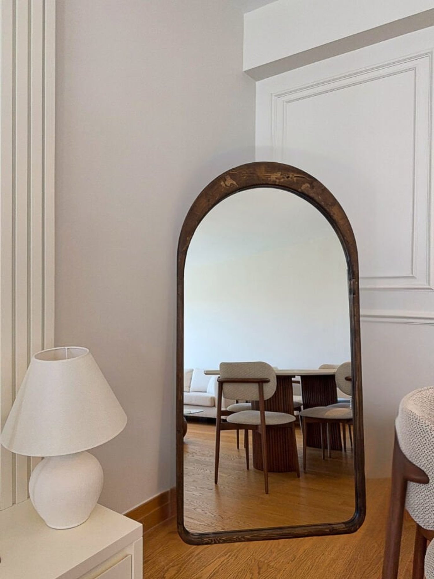 Lyska – Ovaler Holzspiegel 180x80 cm