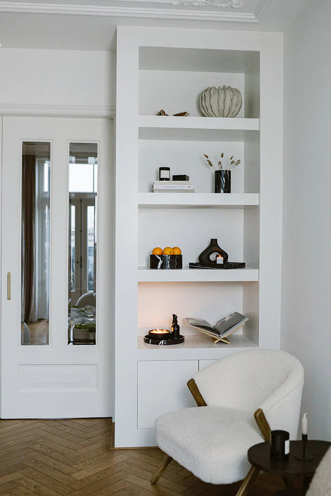 Marmorvase/Weinkühler schwarz Ø12x18cm