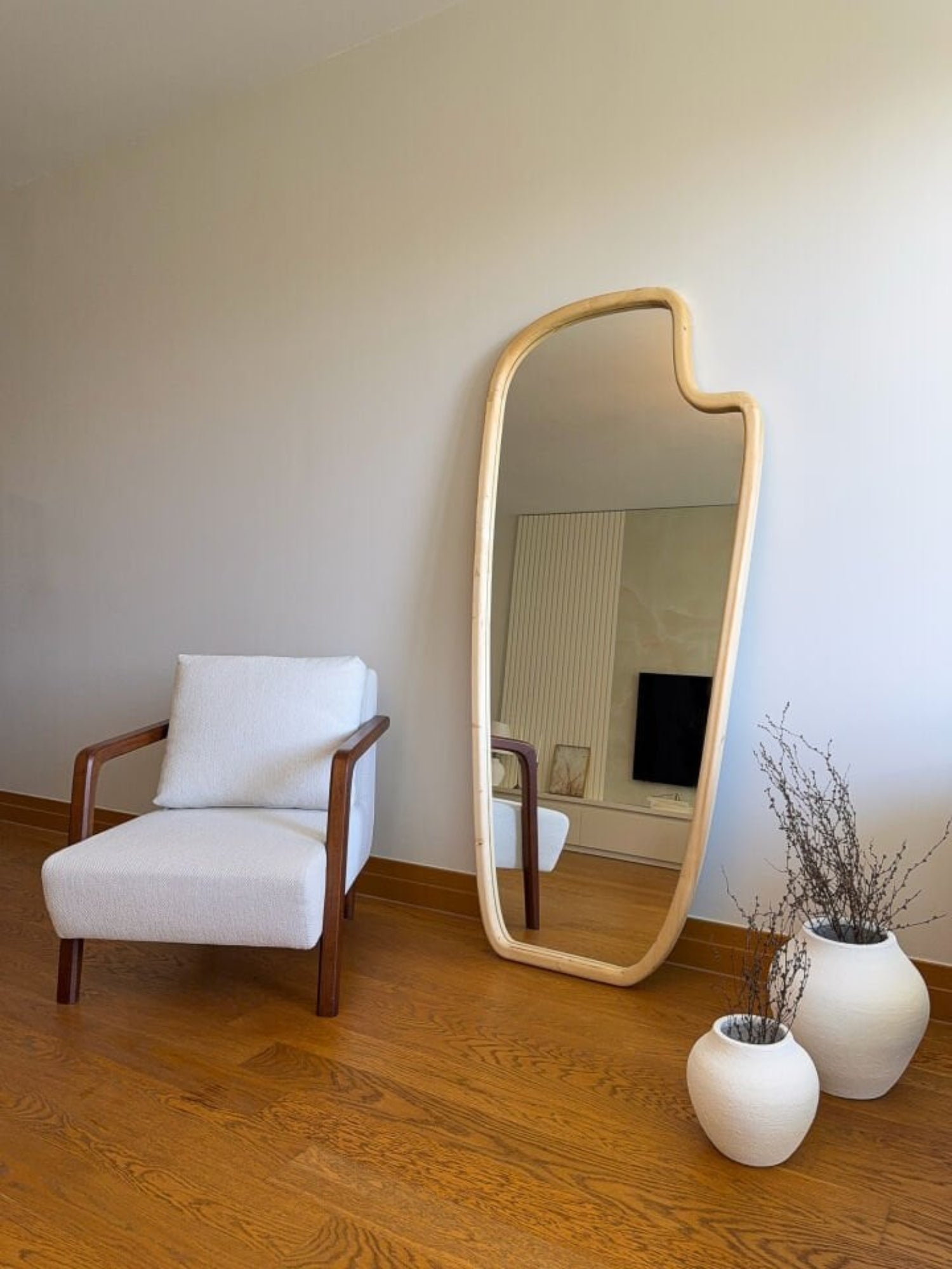 Lene – Organischer Holzspiegel 180x80 cm