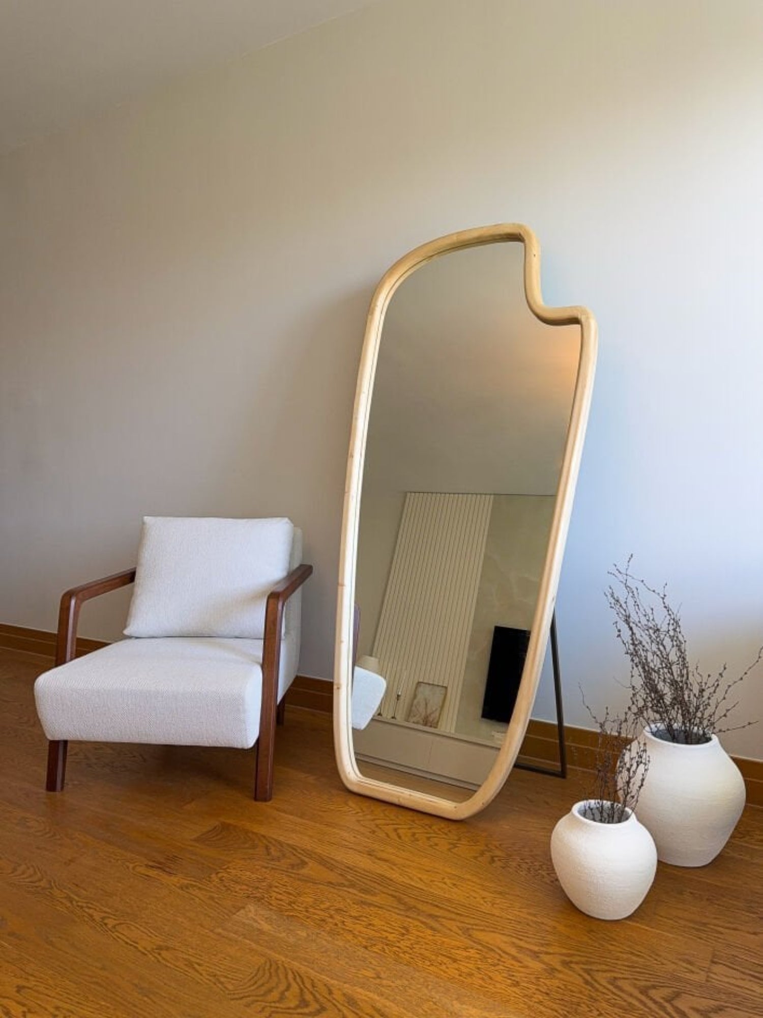 Lene – Organischer Holzspiegel 180x80 cm