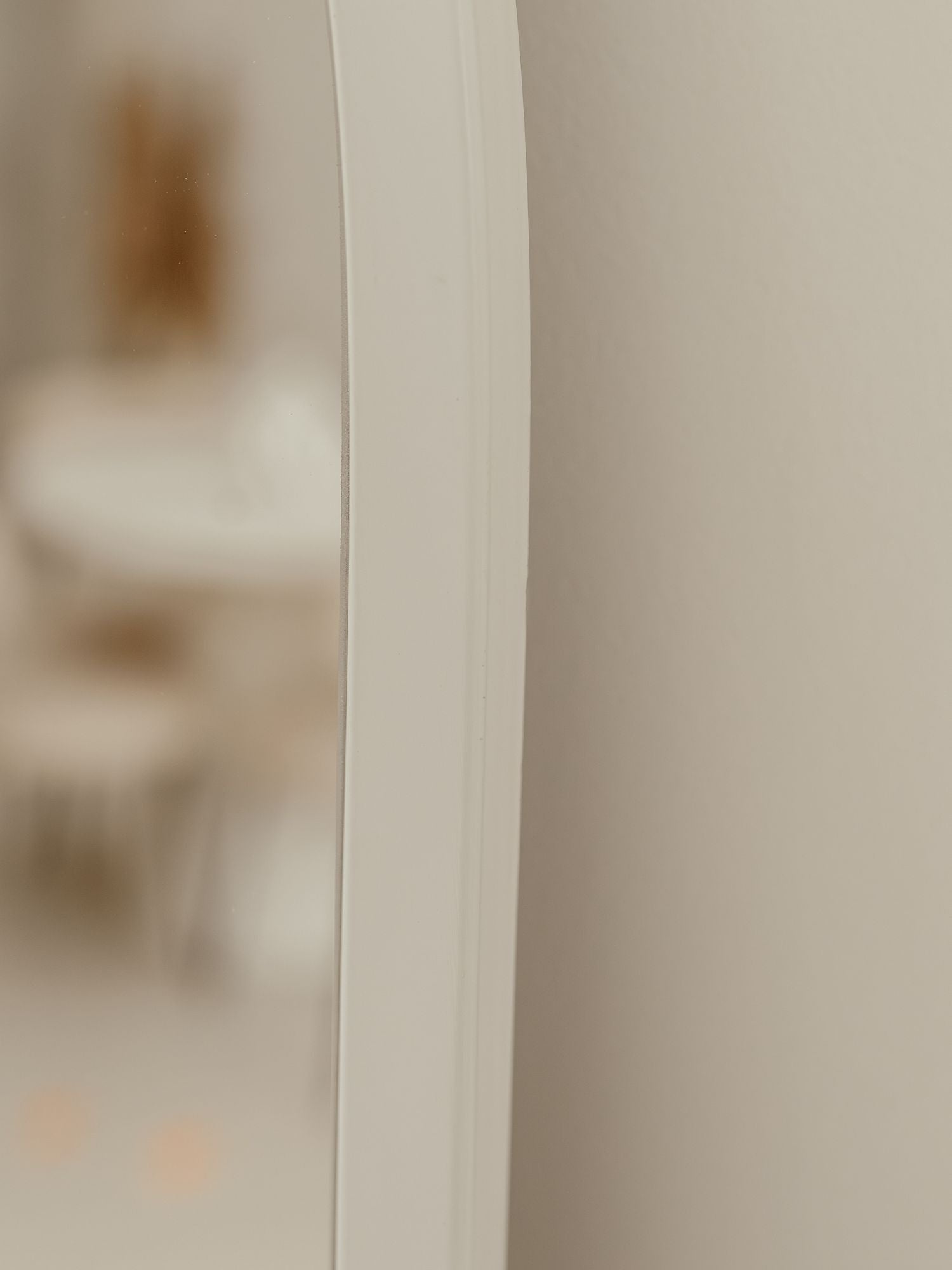 Großer Standspiegel Oval 180x70 Weiß